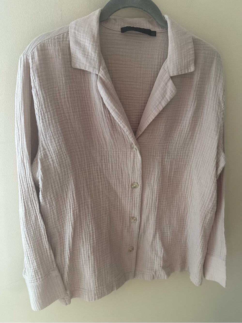 Jenni Kayne light pink gauze button down shirt size Small - Picture 3 of 8